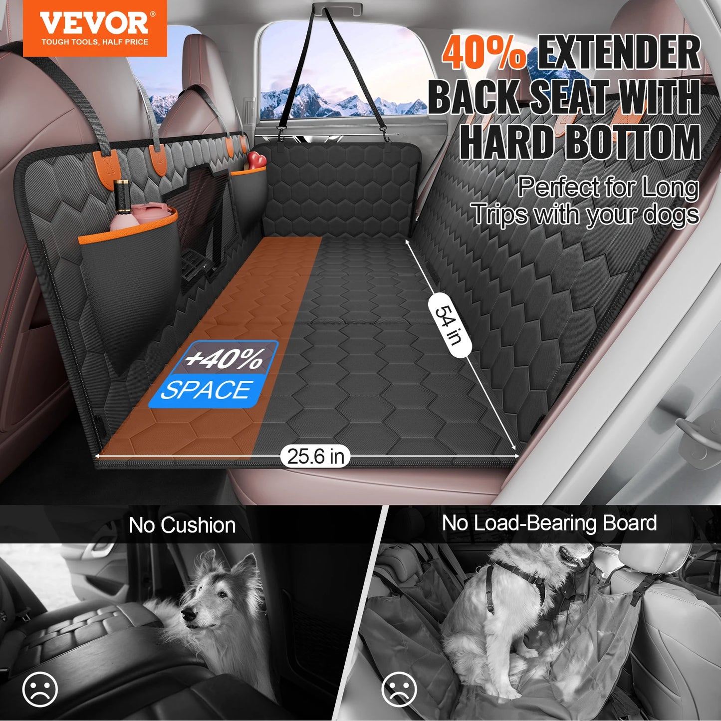 HEAVY-DUTY Dog Seat Cover w/ Pockets