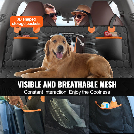 HEAVY-DUTY Dog Seat Cover w/ Pockets