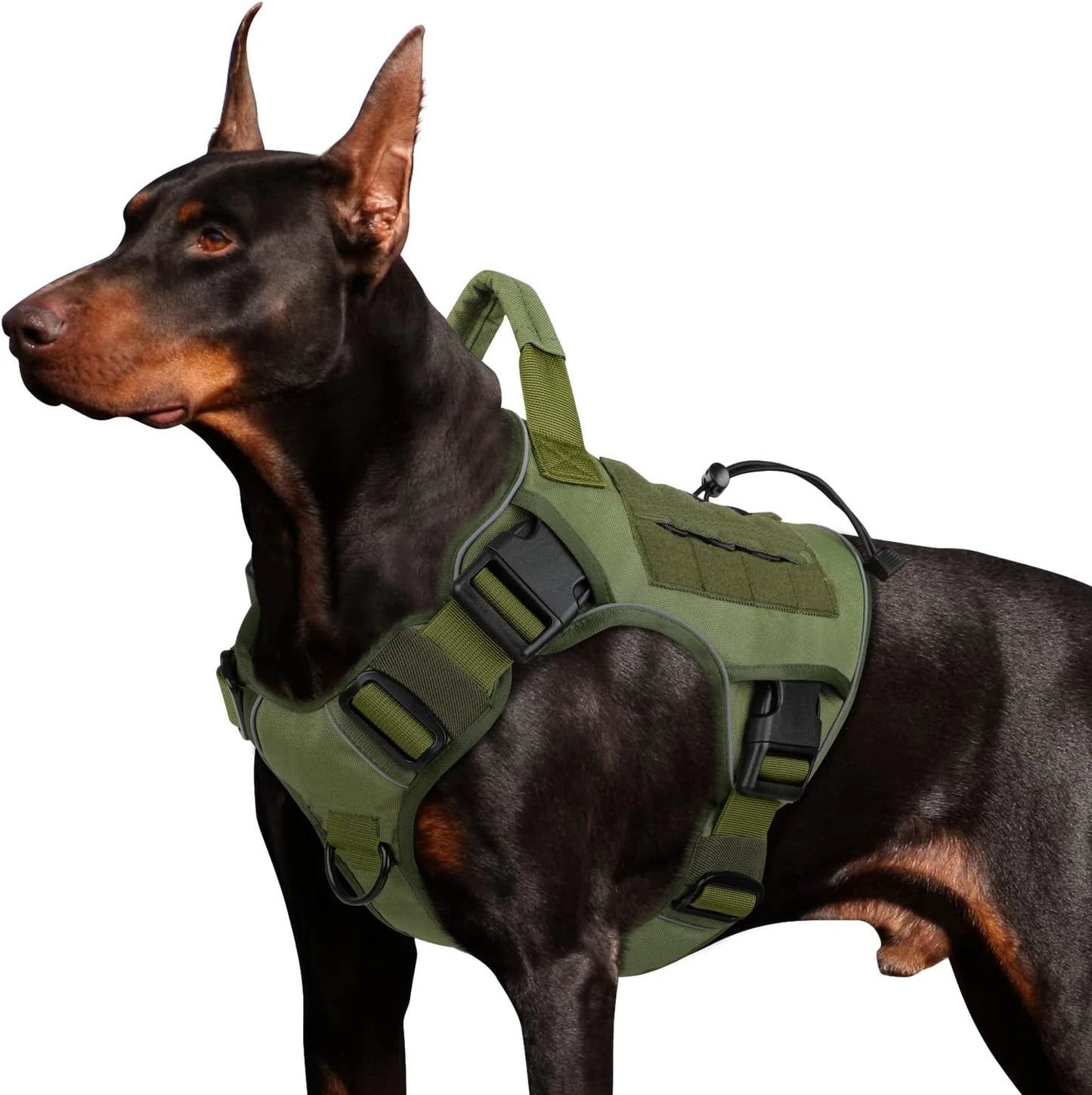 No-Pull Tactical Dog Harness with Handle for Large Dogs - Reflective Military Vest